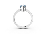 White gold Fancy Blue Marquise  Cut Solitaire Ring with Four-Prong Setting and Classic Band_114