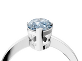 White gold Fancy Blue Marquise  Cut Solitaire Ring with Four-Prong Setting and Classic Band_120