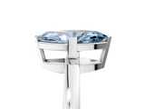 White gold Fancy Blue Marquise  Cut Solitaire Ring with Four-Prong Setting and Classic Band_121