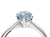 White gold Fancy Blue Marquise  Cut Solitaire Ring with Four-Prong Setting on a Classic Band_52