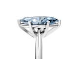 White gold Fancy Blue Marquise  Cut Solitaire Ring with Four-Prong Setting on a Classic Band_53