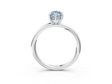 White gold Fancy Blue Marquise  Cut Solitaire Ring with Thin Band and Four-Prong Setting_19