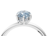 White gold Fancy Blue Marquise  Cut Solitaire Ring with Thin Band and Four-Prong Setting_20
