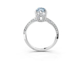 White gold Fancy Blue Marquise Cut Solitaire Split Shank Pave Diamond Engagement Ring with Four-Prong Setting_3