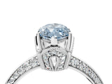 White gold Fancy Blue Marquise Cut Solitaire Split Shank Pave Diamond Engagement Ring with Four-Prong Setting_76