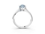 White gold Fancy Blue Marquise Cut Solitaire Tension Set Diamond Ring with Split Shank Band_27