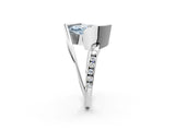 White gold Fancy Blue Marquise Cut Solitaire Tension-Set Diamond Split Shank Ring_2