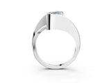 White gold Fancy Blue Marquise Cut Solitaire Tension-Set Diamond Split Shank Ring_3