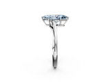 White gold Fancy Blue Marquise  Cut Solitaire Twist Band Ring with Four-Prong Setting_75