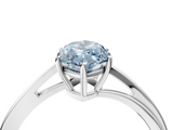 White gold Fancy Blue Marquise  Cut Solitaire Twist Band Ring with Four-Prong Setting_76