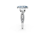 White gold Fancy Blue Marquise Cut Solitaire Twist Pave Diamond Engagement Ring with Prong Setting_2