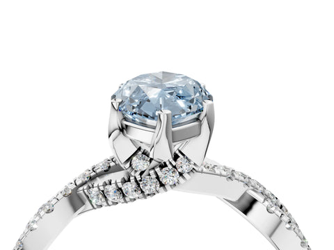 White gold Fancy Blue Marquise Cut Solitaire Twist Pave Diamond Engagement Ring with Prong Setting_40