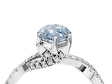 White gold Fancy Blue Marquise Cut Solitaire Twist Pave Diamond Engagement Ring with Prong Setting_4