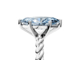 White gold Fancy Blue Marquise  Cut Solitaire Twisted Band with Four-Prong Setting_98