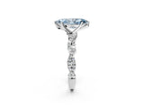 White gold Fancy Blue Marquise Cut Solitaire Twisted Pave Band with Four-Prong Setting_17