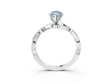 White gold Fancy Blue Marquise Cut Solitaire Twisted Pave Band with Four-Prong Setting_18