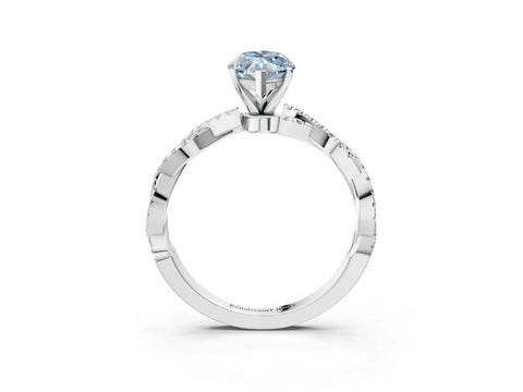 White gold Fancy Blue Marquise Cut Solitaire Twisted Pave Band with Four-Prong Setting_18