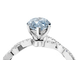 White gold Fancy Blue Marquise Cut Solitaire Twisted Pave Band with Four-Prong Setting_19