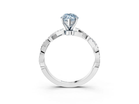 White gold Fancy Blue Marquise Cut Solitaire Twisted Pave Band with Four-Prong Setting_6