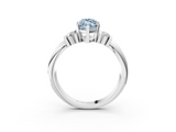 White gold Fancy Blue Marquise  Cut Three-Stone Channel Set Ring with Bar Prongs_80