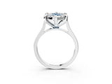 White gold Fancy Blue Marquise  Diamond Cluster Halo Solitaire with Four-Prong Setting_91