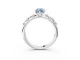 White gold Fancy Blue Marquise  Diamond Cluster Prong-Set Solitaire Ring_58
