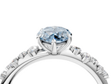 White gold Fancy Blue Marquise  Diamond Cluster Prong-Set Solitaire Ring_59