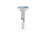White gold Fancy Blue Marquise  Diamond Pavé Band Solitaire Ring with Four-Prong Setting_51