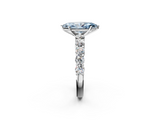 White gold Fancy Blue Marquise  Diamond Pavé Band Solitaire with Four-Prong Setting_5