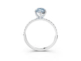 White gold Fancy Blue Marquise  Diamond Pavé Band with Six-Prong Setting_30