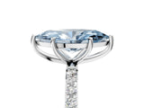 White gold Fancy Blue Marquise  Diamond Pavé Band with Six-Prong Setting_32