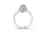 White gold Fancy Blue Marquise  Diamond Solitaire Ring with Shared Prong Pavé Band_22