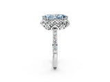 White gold Fancy Blue Marquise  Diamond Solitaire Ring with Shared Prong Pavé Band_80