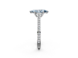 White gold Fancy Blue Marquise  Diamond Solitaire with Pave Band and Six-Prong Setting_22