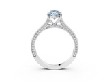 White gold Fancy Blue Marquise  Diamond Solitaire with Pave Band and Six-Prong Setting_23