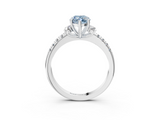 White gold Fancy Blue Marquise  Diamond Three-Stone Pave Band with Four-Prong Setting_23