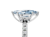 White gold Fancy Blue Marquise  Diamond Three-Stone Pave Band with Four-Prong Setting_25