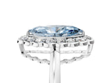 White gold Fancy Blue Marquise  Halo Cluster Diamond Engagement Ring with Solitaire Band and Prong Setting_54
