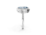 White gold Fancy Blue Marquise  Halo Diamond Engagement Ring with Pavé Band and Four-Prong Setting_22