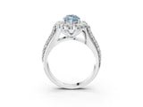 White gold Fancy Blue Marquise  Halo Diamond Engagement Ring with Split Shank and Prong Setting_69