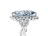 White gold Fancy Blue Marquise  Halo Diamond Engagement Ring with Vintage-Inspired Band and Four-Prong Setting_8