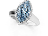White gold Fancy Blue Marquise  Halo Diamond Ring with Cathedral Band and Four-Prong Setting_74