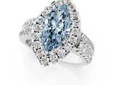 White gold Fancy Blue Marquise  Halo Diamond Split Shank Engagement Ring with Prong Setting_40