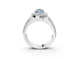 White gold Fancy Blue Marquise  Halo Diamond Split Shank Engagement Ring with Prong Setting_42