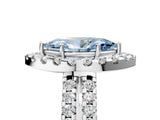 White gold Fancy Blue Marquise  Halo Diamond Split Shank Engagement Ring with Prong Setting_44