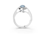 White gold Fancy Blue Marquise  Halo Pavé Diamond Engagement Ring with Bezel Setting_52
