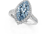 White gold Fancy Blue Marquise  Halo Pavé Diamond Engagement Ring with Four-Prong Setting_27