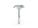 White gold Fancy Blue Marquise  Halo Pavé Diamond Engagement Ring with Four-Prong Setting_28