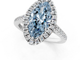 White gold Fancy Blue Marquise  Halo Pavé Diamond Engagement Ring with Four-Prong Setting_4