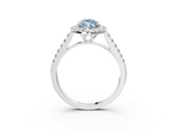 White gold Fancy Blue Marquise  Halo Pavé Diamond Engagement Ring with Four-Prong Setting_6